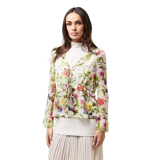 French Connection Dames/Dames Monica Blouse met Lange Mouwen (Wit/multikleurig) - Image 1