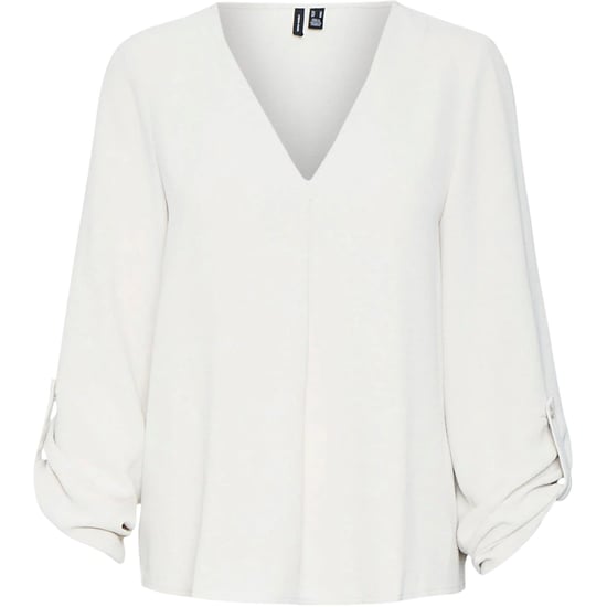 Vero Moda Damesblouse met V-hals en lange mouwen (Puimsteen) - Image 2