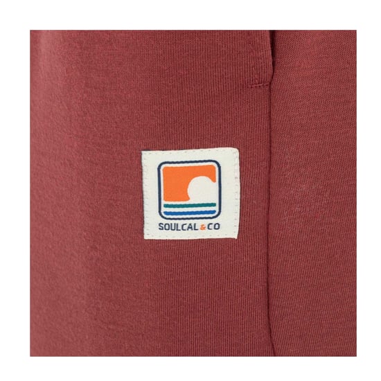 SoulCal Effen fleece joggingbroeken voor dames (Donkerrood) - Image 4