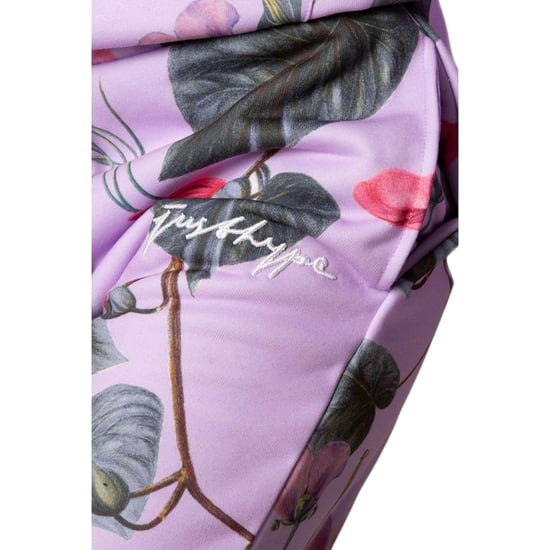 Hype Dames Geweven Scribble Lichtgewicht Tapered Joggers (Lila) - Image 4