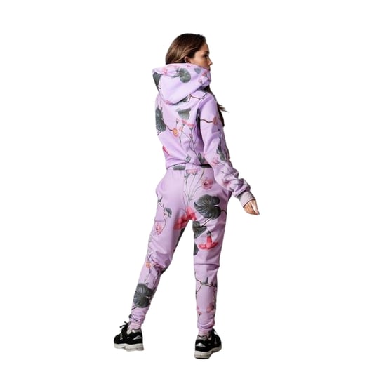 Hype Dames Geweven Scribble Lichtgewicht Tapered Joggers (Lila) - Image 5