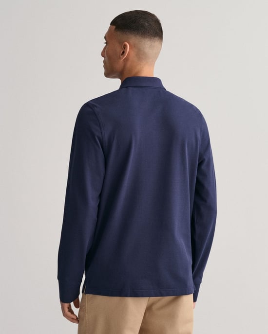GANT Mens Regular Fit Long Sleeve Shield Logo Pique Rugger - Image 2