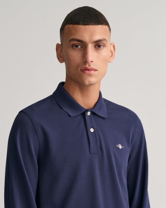 GANT Mens Regular Fit Long Sleeve Shield Logo Pique Rugger - Image 3
