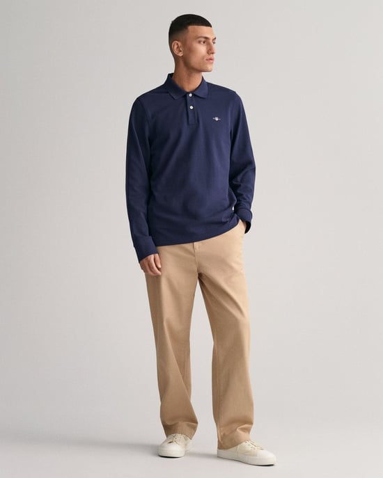 GANT Mens Regular Fit Long Sleeve Shield Logo Pique Rugger - Image 4