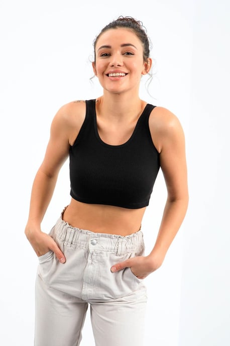 Geribbelde Mouwloze Crop Top - Image 4
