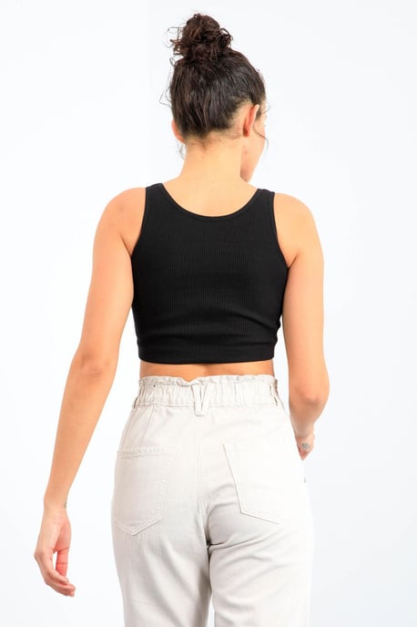 Geribbelde Mouwloze Crop Top - Image 6