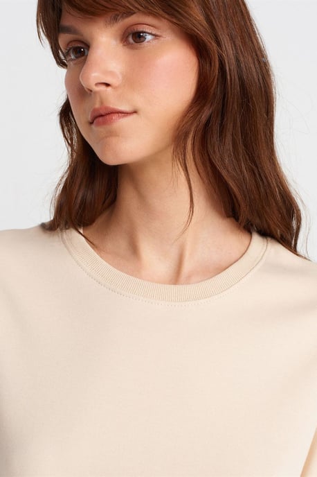 Dames Katoenen Crew Neck T-Shirt - Image 3