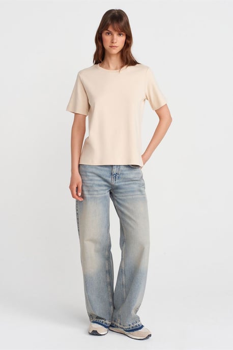 Dames Katoenen Crew Neck T-Shirt - Image 4