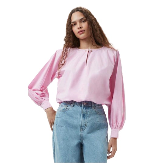French Connection Dames/Dames Cambria Keyhole Ballonmouw Blouse (Bubblegum Roze) - Image 1
