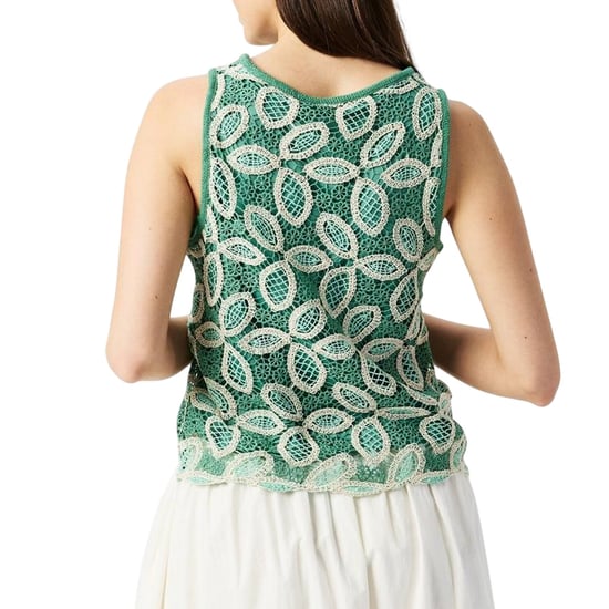 Vero Moda Damesblouse met kanten rand, ronde hals en zonder mouwen (Berk) - Image 3