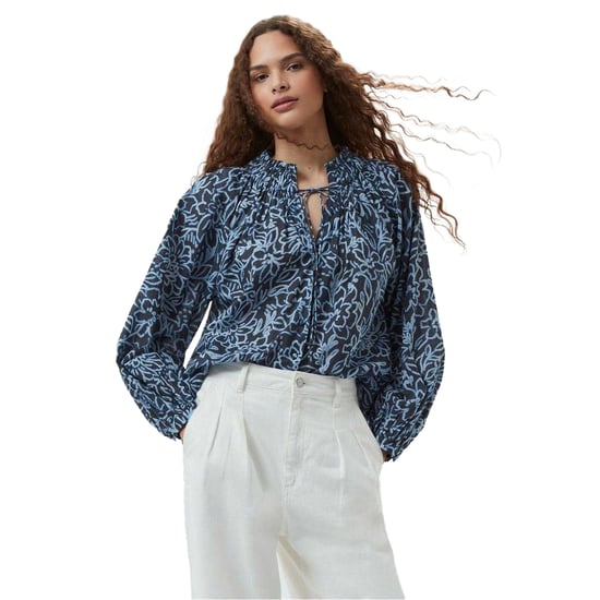 French Connection Dames/Dames Gebloemde Relaxed Fit Blouse (Marine Bloemen) - Image 1