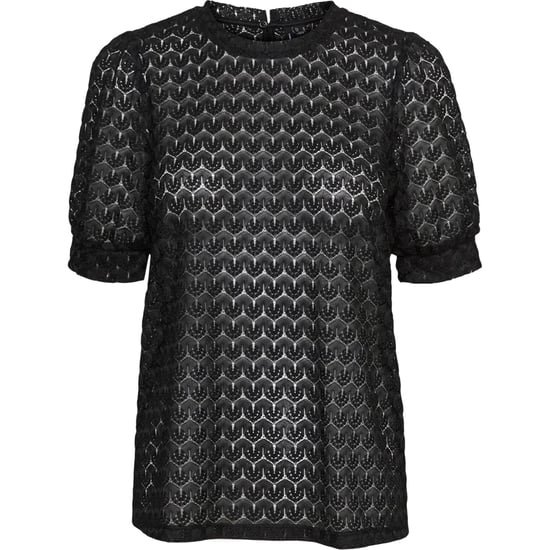 Vero Moda Damesblouse met ronde hals en een ruime pasvorm (Zwart) - Image 2