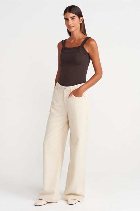 Geribbelde Mouwloze Blouse met Vierkante Halslijn - Image 4