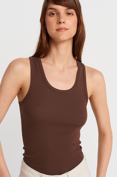 Geribbelde Mouwloze Cami Blouse - Image 3