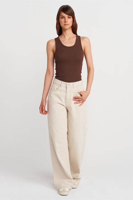 Geribbelde Mouwloze Cami Blouse - Image 4