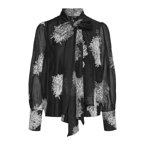 Vero Moda Dames/Dames Dula Bloemen Regelmatige Pofmouw Blouse (Zwart, Wit) - Image 1