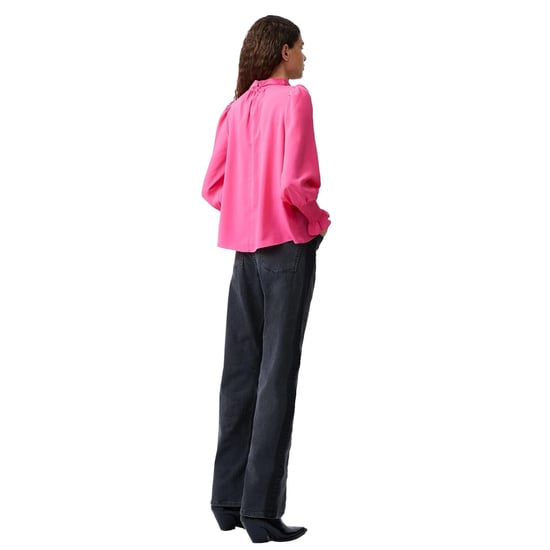French Connection Dames/Dames Reguliere Blouse met Hoge Hals (Lichtgevend Roze) - Image 3