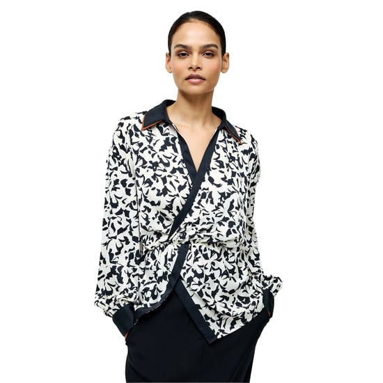 French Connection Dames/Dames Twist Blouse (Zwart/Crème) - Image 1