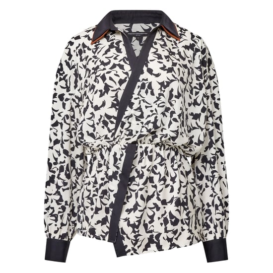 French Connection Dames/Dames Twist Blouse (Zwart/Crème) - Image 2