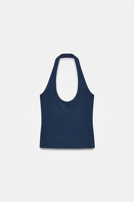 Halternek Cut-Out Slim Fit Blouse - Image 5