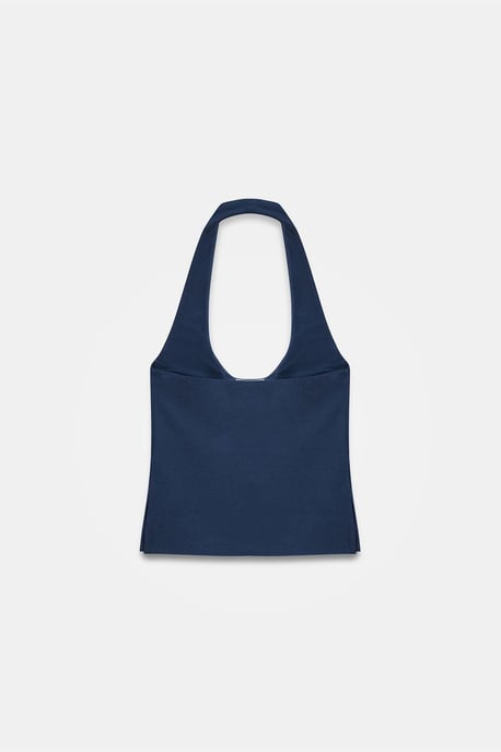 Halternek Cut-Out Slim Fit Blouse - Image 6