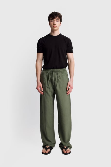 Heren Wijde Pijpen Broek met Elastische Taille - Image 2