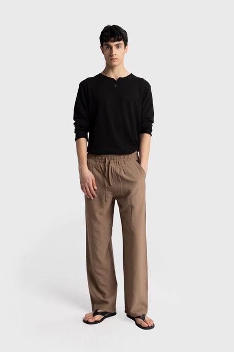 Heren Wijde Pijpen Broek met Elastische Taille - Image 3