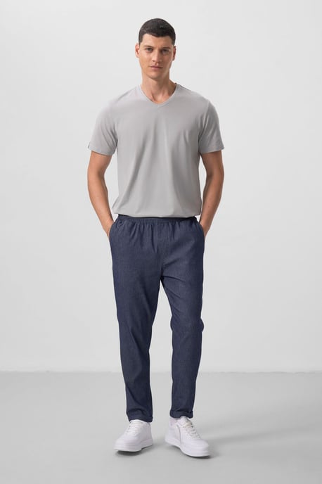 Heren Chino's met rechte pijpen van gabardine - Image 1