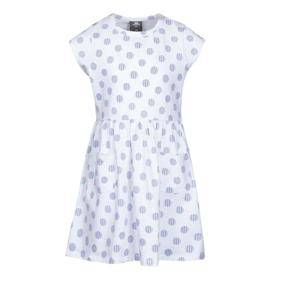 Trespass Casual jurk voor meisjes met stippen en strepen (Wit) - Image 2