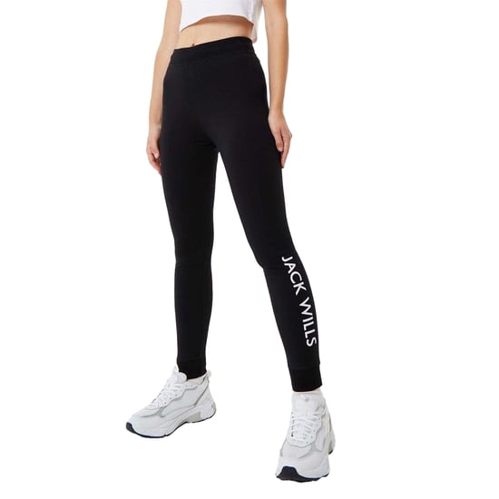Jack Wills Dames/Dames Premium Katoenen Slanke Casual Joggers (Zwart) - Image 2
