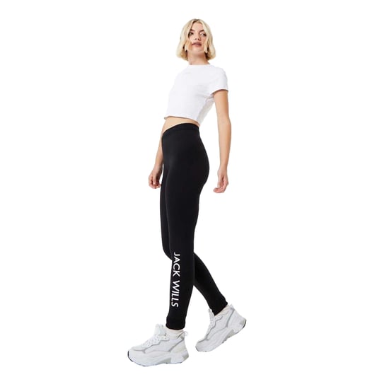 Jack Wills Dames/Dames Premium Katoenen Slanke Casual Joggers (Zwart) - Image 4