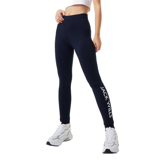 Jack Wills Dames/Dames Premium Katoenen Slanke Casual Joggers (Marine) - Image 2