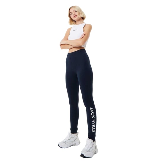 Jack Wills Dames/Dames Premium Katoenen Slanke Casual Joggers (Marine) - Image 4