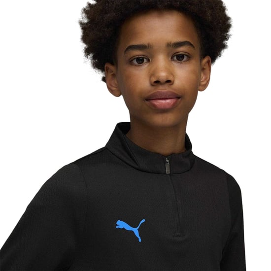 Puma Kinder-top met kwartritssluiting van drillstof (ZWART/BLAUW) - Image 4