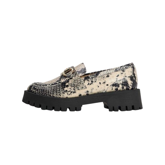 Steve Madden Dames/Dames Slangenprint Loafers (Licht Beige) - Image 2