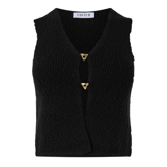 Bewerkt Dames Rike Mouwloos Vest Top (Zwart) - Image 2