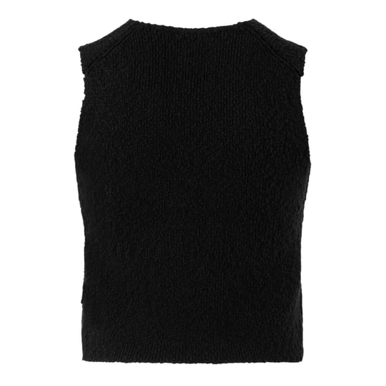 Bewerkt Dames Rike Mouwloos Vest Top (Zwart) - Image 3