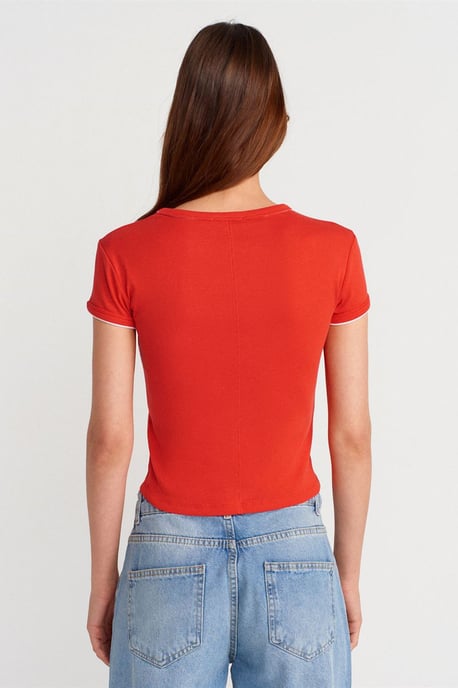 Dames Slim Fit Katoenen Crop T-shirt - Image 2