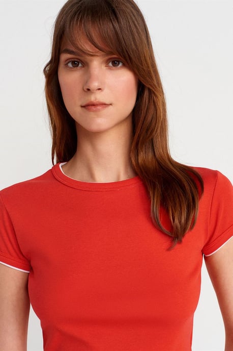 Dames Slim Fit Katoenen Crop T-shirt - Image 3