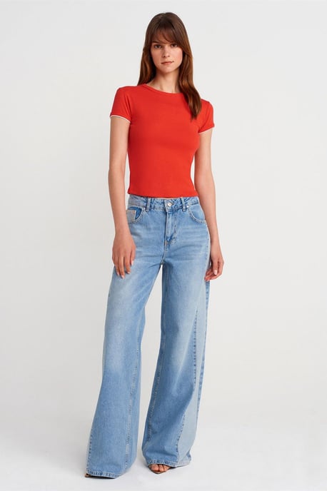 Dames Slim Fit Katoenen Crop T-shirt - Image 4