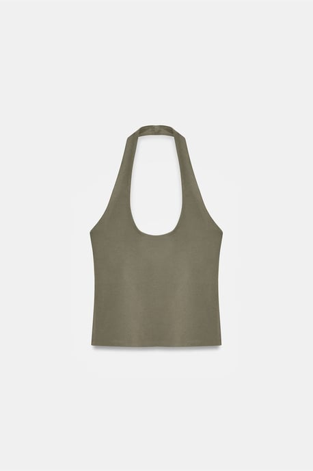 Halternek Cut-Out Slim Fit Blouse - Image 5