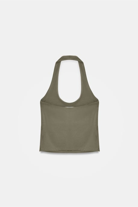 Halternek Cut-Out Slim Fit Blouse - Image 6