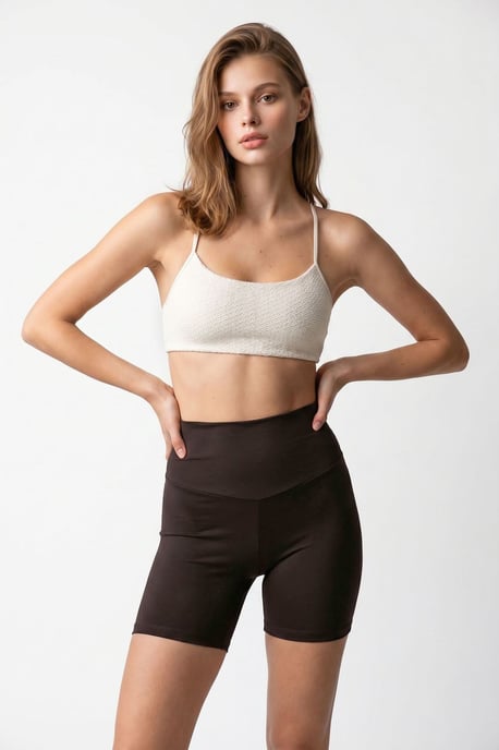 Hoge Taille Skinny Fietsshorts - Image 1