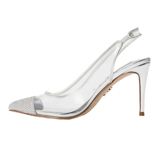 Steve Madden Dames/Dames Leena Metallic Sling Back Pompen (Zilver) - Image 3