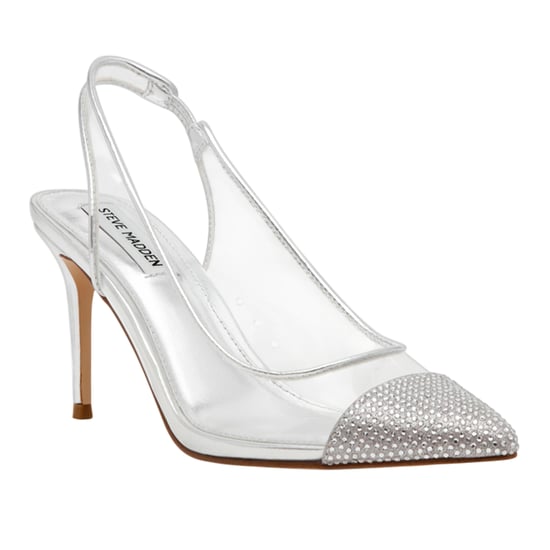 Steve Madden Dames/Dames Leena Metallic Sling Back Pompen (Zilver) - Image 4