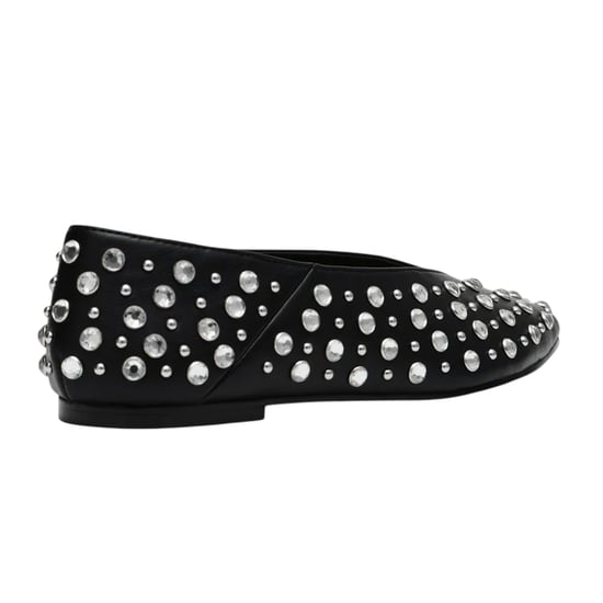 Steve Madden Dames Venecia Noviteit Leer Amandelpunt Ballerina's (Zwart) - Image 2