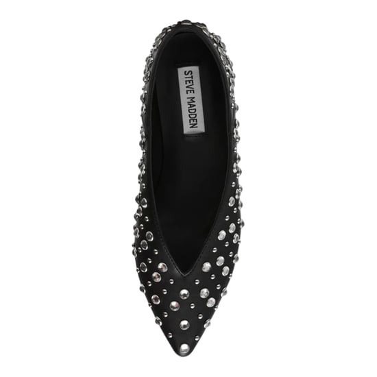 Steve Madden Dames Venecia Noviteit Leer Amandelpunt Ballerina's (Zwart) - Image 4