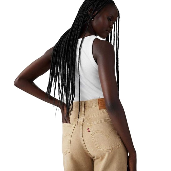 Levis Damesjeans met ribcage-patroon en wijde pijpen (Travertijn) - Image 4