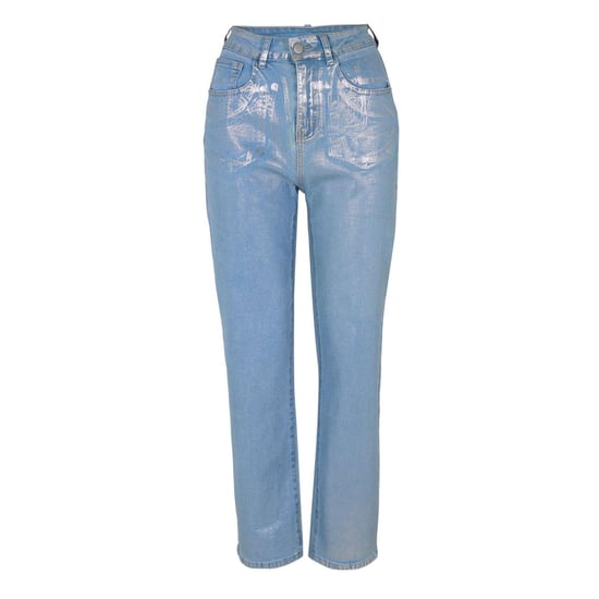 AmyLynn Dames Lupe Metallic 5-Pockets Jeans (Zilver) - Image 1