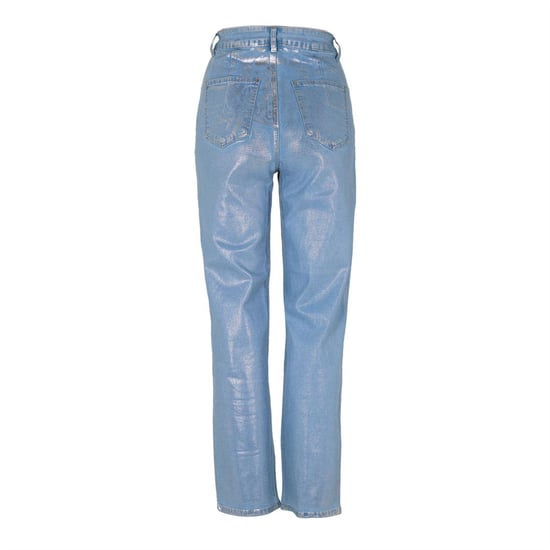 AmyLynn Dames Lupe Metallic 5-Pockets Jeans (Zilver) - Image 2